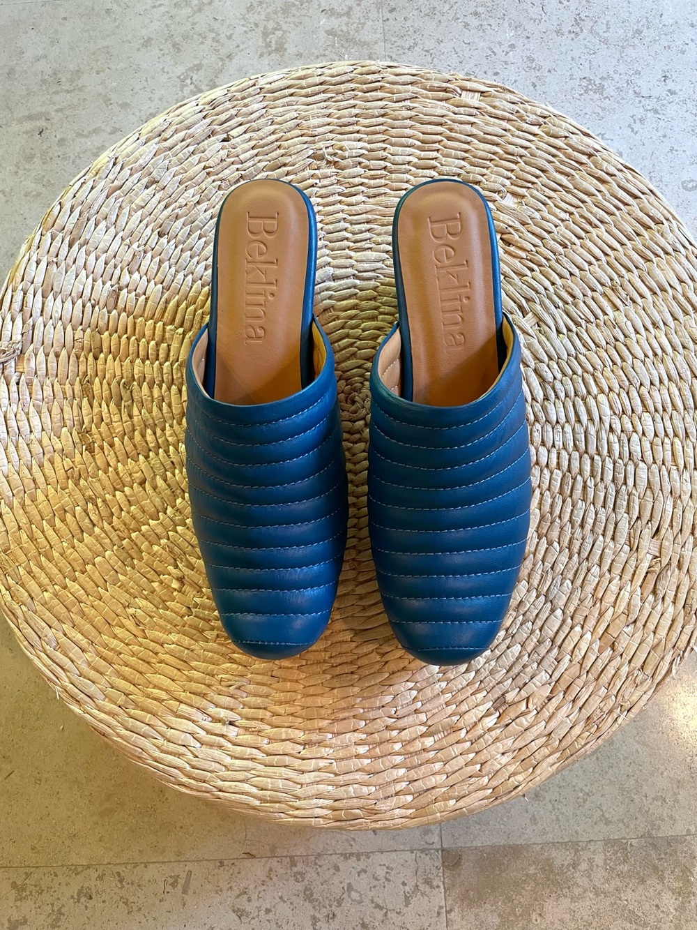 Beklina Quilted Ribbed Clogs in Teal